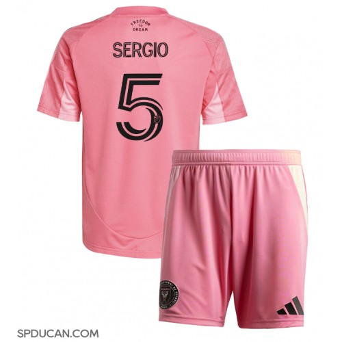 Dječji Nogometni Dres Inter Miami Sergio Busquets #5 Domaci 2025-26 Kratak Rukav (+ Kratke hlače)